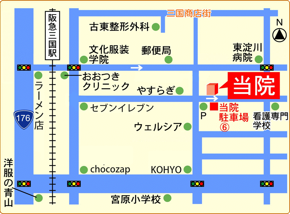 地図：医院周辺地図